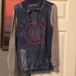 3/4 zip pull over/ popover